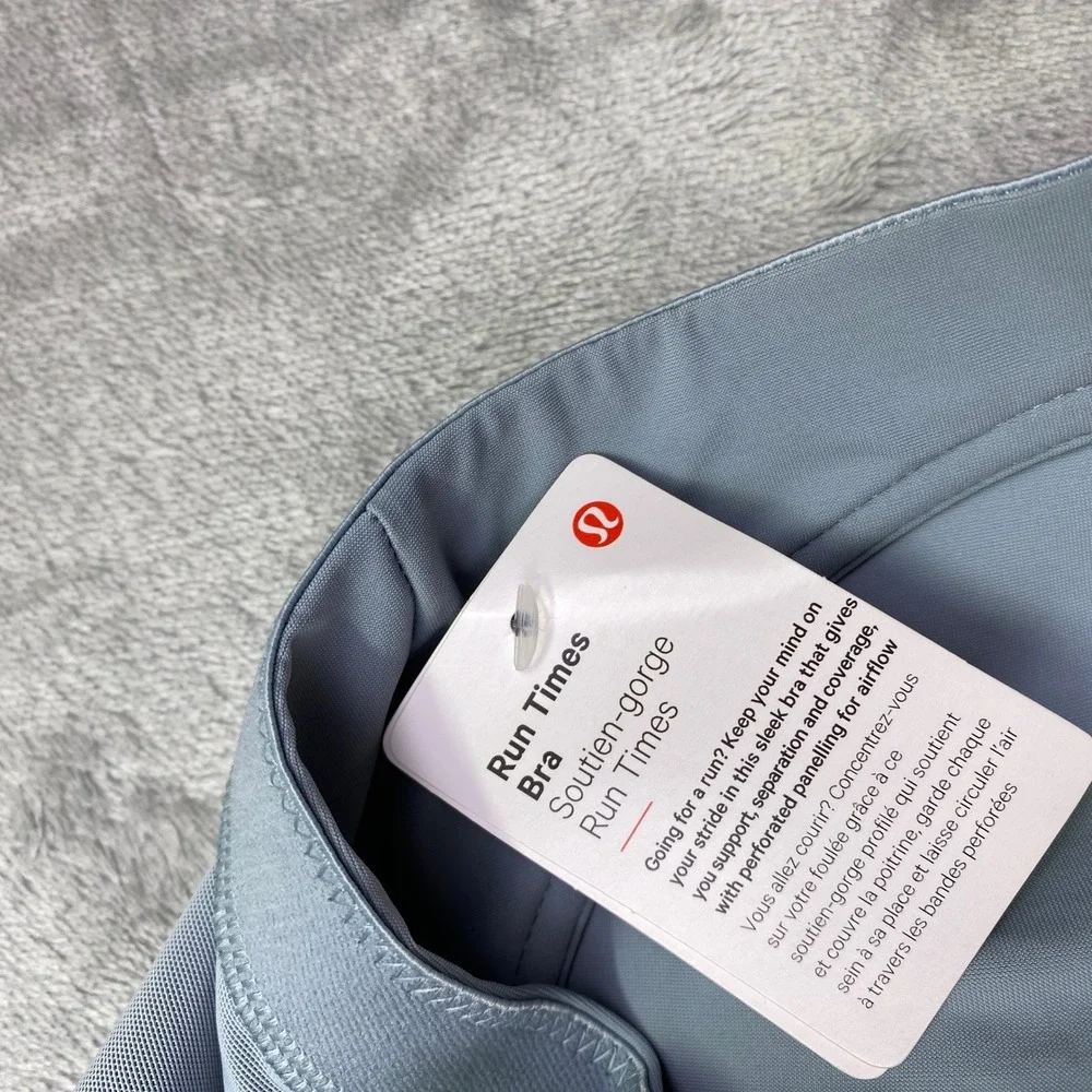 Lululemon Run Times Bra High Support B–E Cups Blue Size 32E NWT‎ W2BN4S